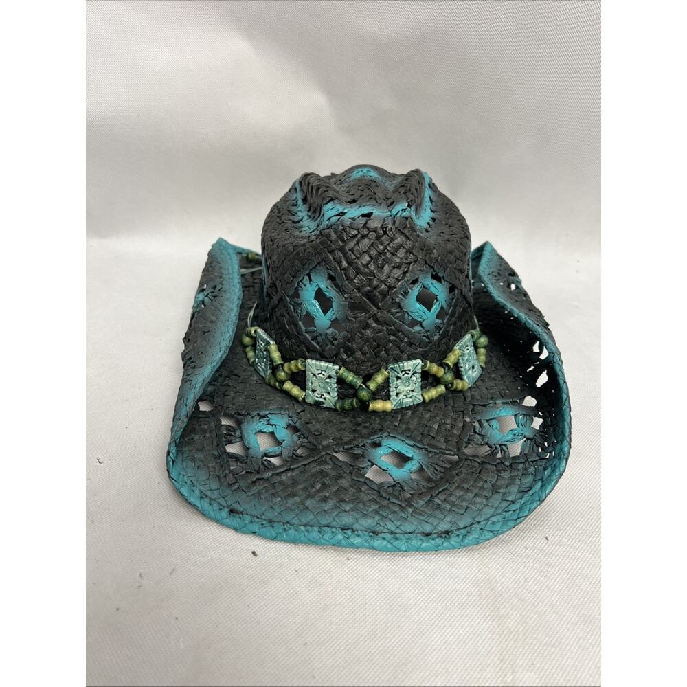 Vintage Western Express Womens Straw Cowboy Hat - Size L/XL